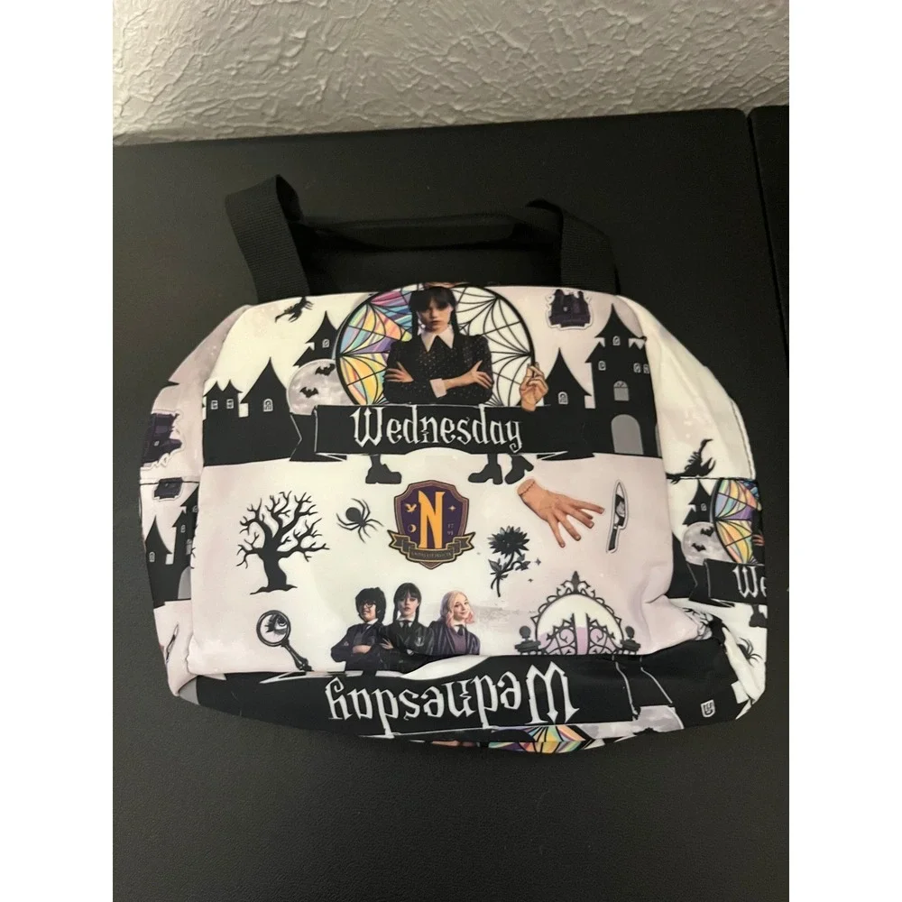Wednesday Addams Netflix Series Insulated Lunch Bag Gothic Nevermore Academy